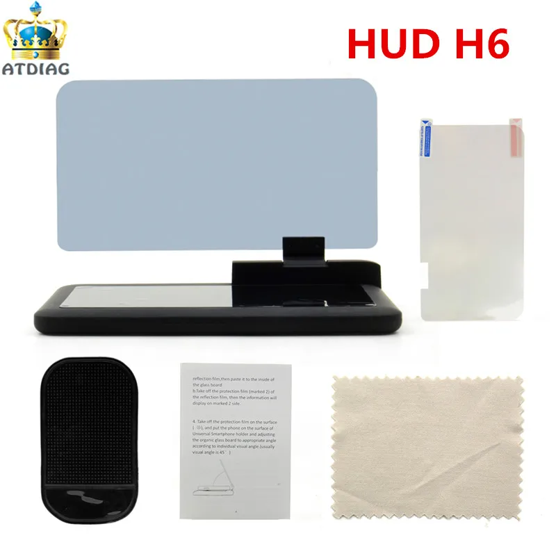 HUD H6 Universal Smartphone Projector HUD Head Up Display Holder Car GPS Navigator Car Mount Stand Phone Holder