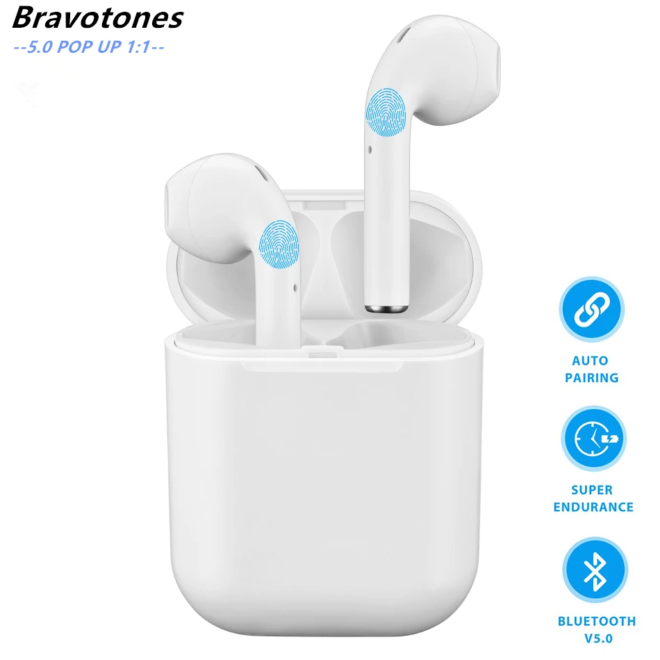 Вкладыши 5 0 Bluetooth наушники всплывающие беспроводные Спортивная гарнитура с двумя