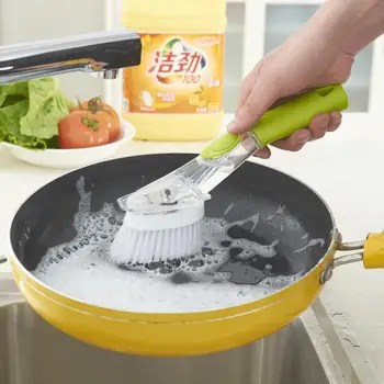 

2pcs kitchen does not stick oil strong clean brush bowl long handle sink brush pot Multifunctional Cleaning Brush Kitchen