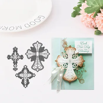 

1Pcs DIY Embossing Nativity Cross Frame Dies Cutting Die Cuts Craft Metal Card Making Tools Scrapbooking Carbon Steel Crosses