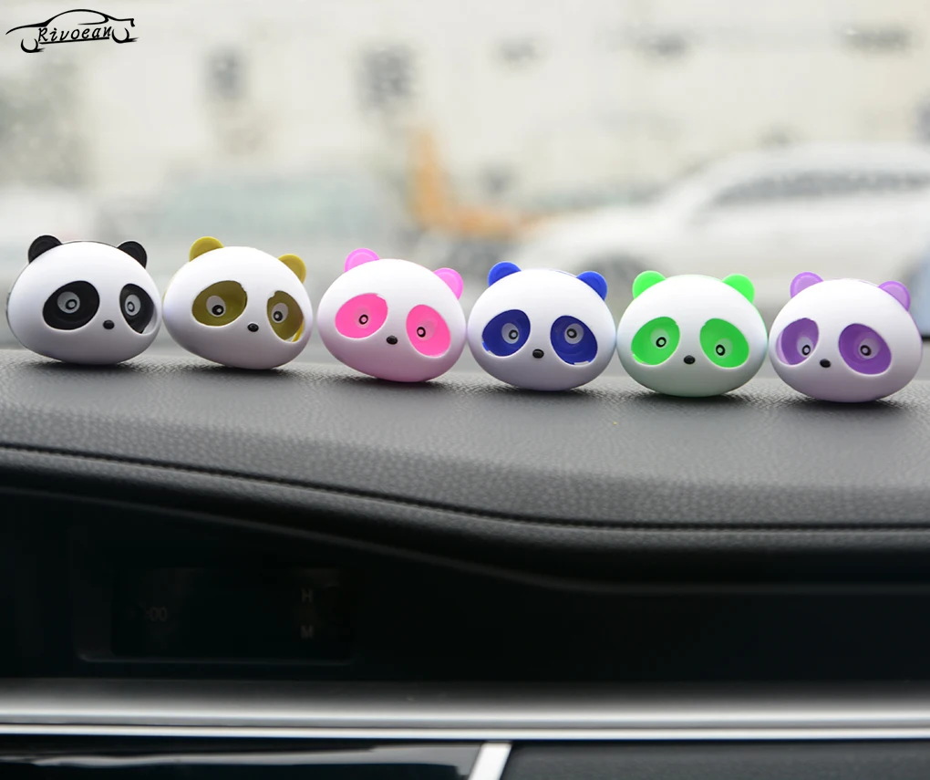 

Car Styling Air Conditioning Vent Air Freshener Car Outlet Perfume Cute Panda Eyes Will Jump 5 Colors Auto Interior Decoration