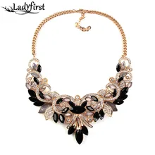 New Arrival Spring Colorful Crystal Women Brand Maxi Statement Necklaces& Pendants Vintage Turkish Jewelry Necklace 2605
