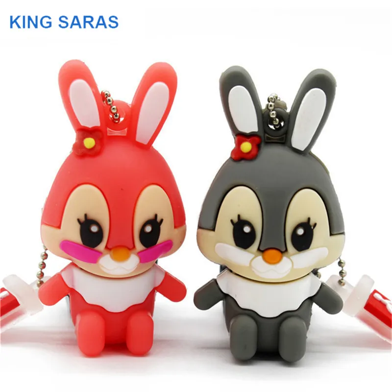 

TEXT ME 64GB usb flash drive usb 2.0 4GB 8GB 16GB 32GB pendrive cute gray pink model rabbit
