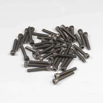 

M2*(4/5/6/8/10/12/15mm Length) TA2 Titanium Screw Allen Stigma Knurled Head Bolt Hex Socket Column Cap Hexagon Screws High QT