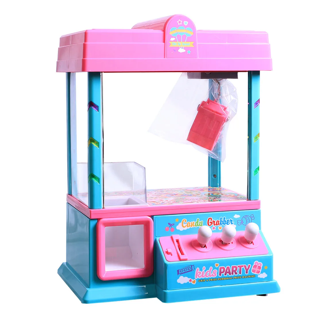 Big Size Coin Operated High Simulation USB Mini Slot Machine Electronic Claw Toy Machine with Music Light Party Toys 