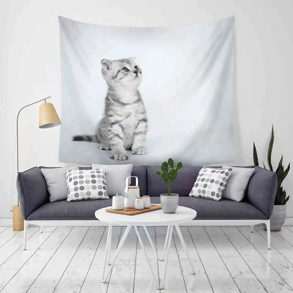 Mandala Bedding Outlet Better Quality World Cartoon Cat Wall Hanging Tapestry For Bedroom Living Room Home Decor Beach Mat Boho