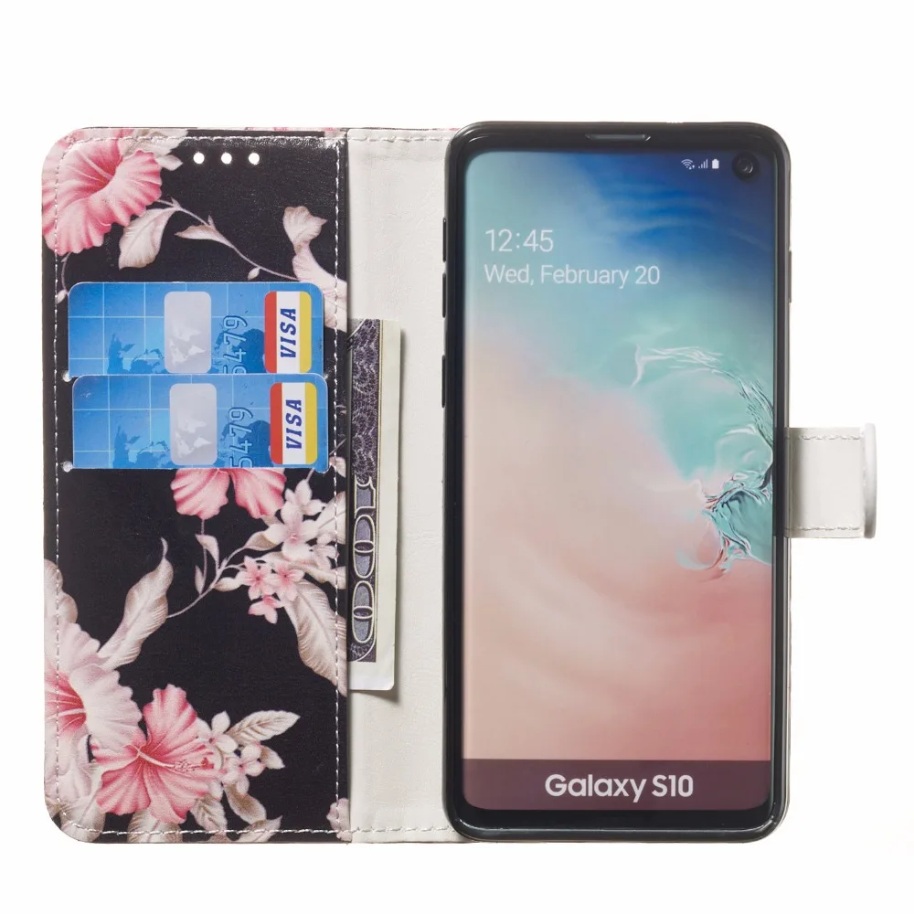 20 шт./лот мрамор 2 карты кожаный чехол-подставка для Samsung Galaxy S6 S7 edge S8 S9 plus S10 S10 lite plus 5G чехол-кошелек