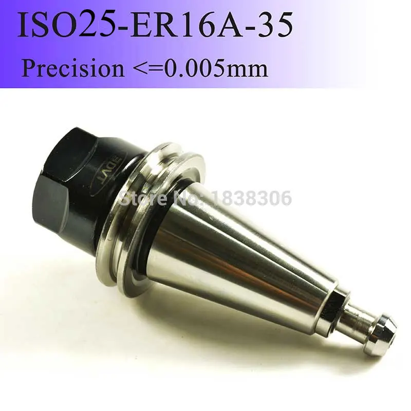 

drill chuck ER16 collet holder 1pcs ISO25-ER16A-35L Collet Chuck high precision 0.005mm tool holder work on milling cutter