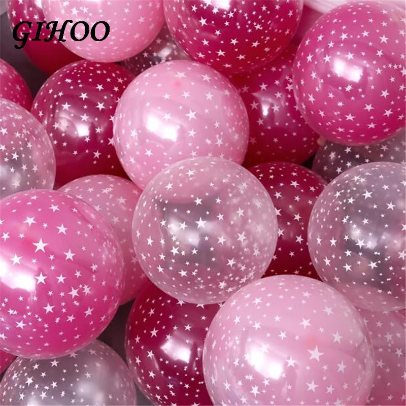 10inch-Pink-Balloons-2-8g-Transparent-Balloons-Latex-Helium-Balloon-Happy-Birthday-Clear-Stars-Thick-Ballon