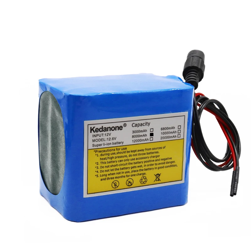 100% Новый оригинальный 12V 8AH 18650 ионно литиевая аккумуляторная батарея 12 6 v 8Ah литий