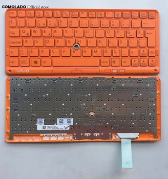 

TR Turkish Keyboard For SONY VPC P11 Series P119 P119JC P118 P115 Orange With Frame Laptop Keyboard TR Layout