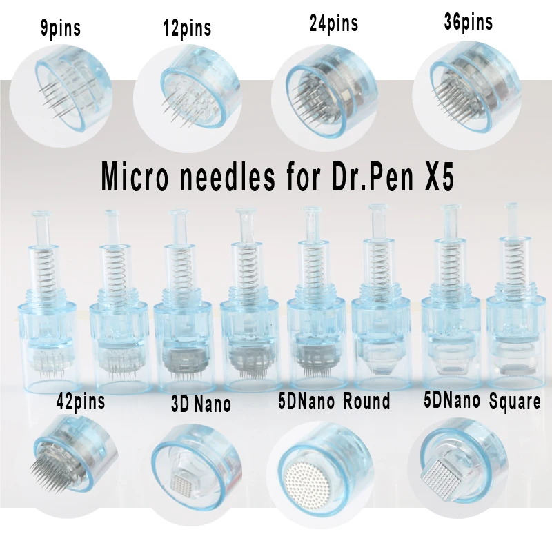 

50pcs 12/24/36/42 Pin / NANO Tattoo Needles Electric for Derma Pen Dr.Pen X5 Electric Derma Stamp Auto Micro Needle Anti-Aging
