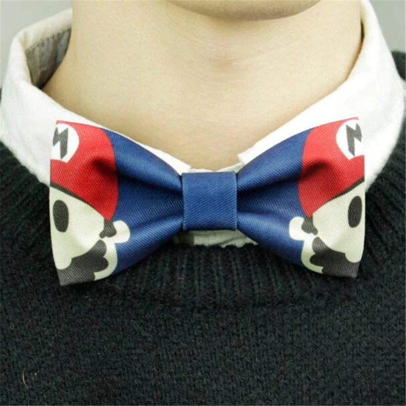 

Handmade Super Mario Odyssey Adult Printing Bow Tie Exquisite Packing Cosplay Birthday Present New Year's Gift For a Child Tie