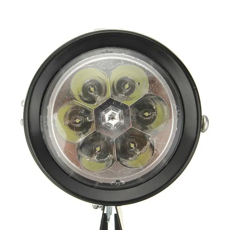 Best 113*82mm 160 Degree Retro Vintage Bicycle Bike Front Light Cycling 6 LED Headlight Mountain Bike Head Fog Lamp With Bracket 7