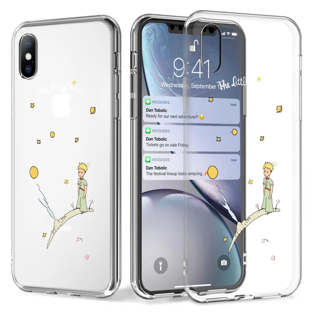 Ottwn чехол для телефона для iPhone 11 Pro XS Max X XR 7 8 6 6s Plus 5 5S SE Прозрачный Маленький принц задняя крышка розы цветы Мягкий ТПУ чехол