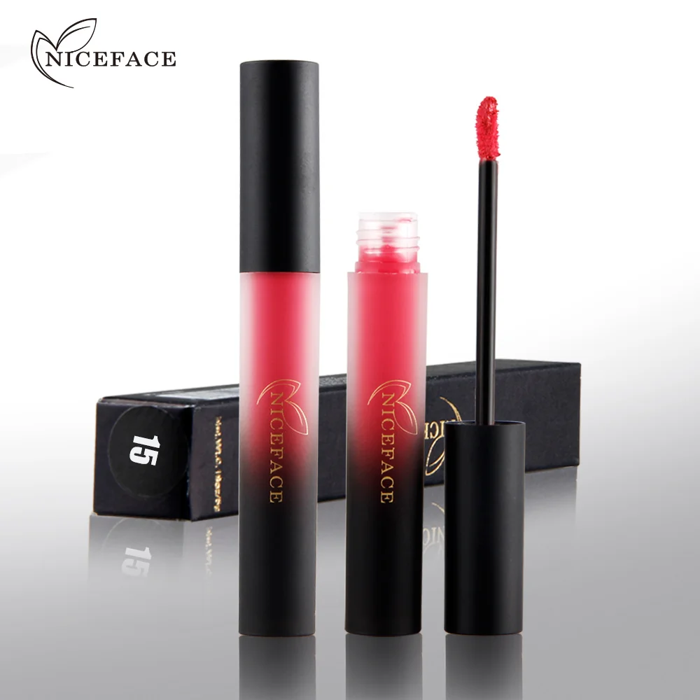 18 Colors 1 Pcs Sexy Velvet Lipsticks Long Lasting Waterproof Matte Liquid Lip Gloss Lip Sticks Women Beauty Makeup Tools