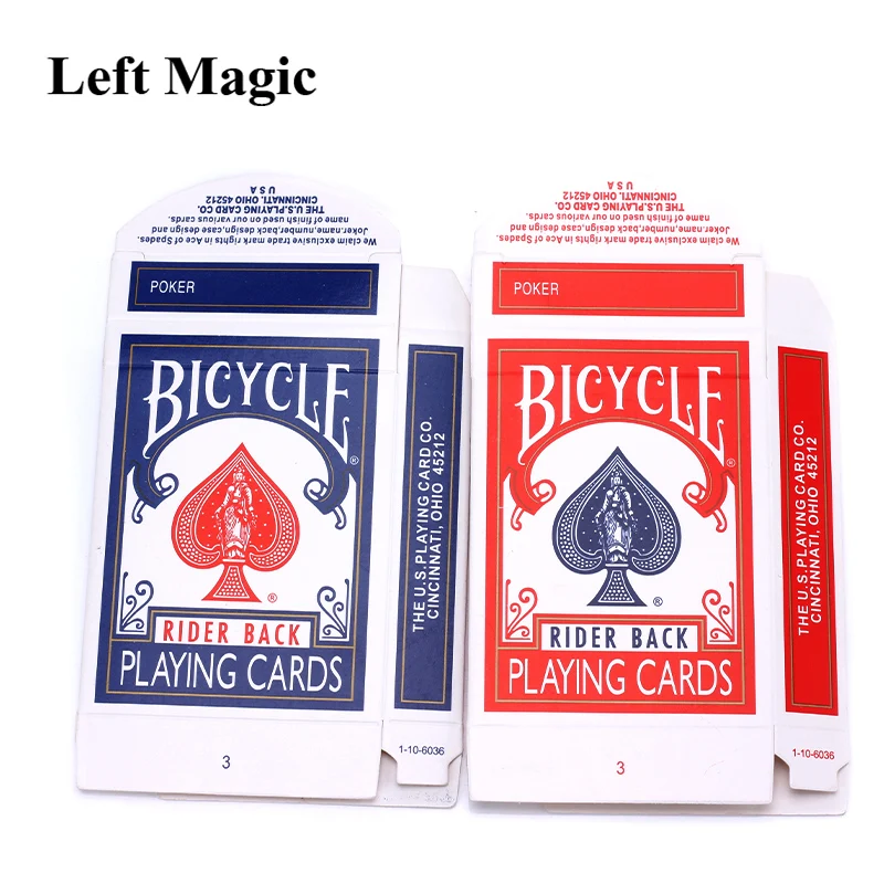 

1 Pcs Empty Bicycle Card Box ( Red & Blue ) Poker Box Old Rider 808 Card Design Case Tricks Magic Accessories Gimmick
