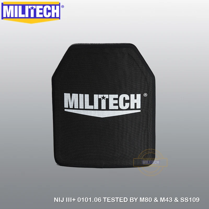 MILITECH 10x12 1 шт. NIJ уровень 3 M43 и SS109 и M80 глинозема и PE NIJ III+ пуленепробиваемая пластина NIJ III+ автономная баллистическая панель