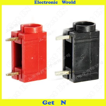 

20pcs 4mm banana jack socket plug Pure Copper Silver Plated Circuit Board Connector H-3025