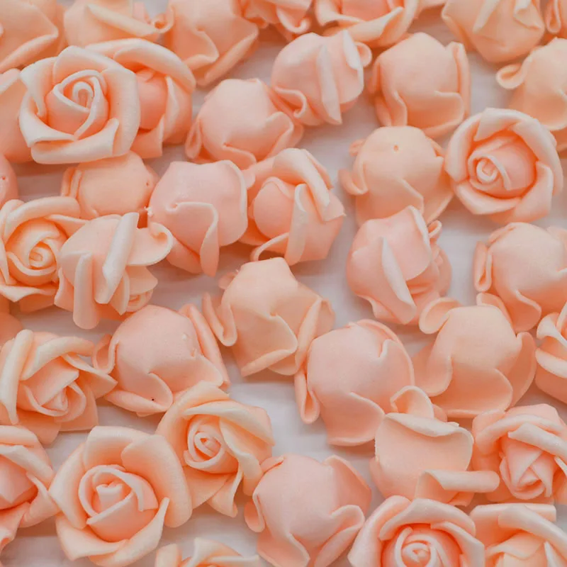 50 шт. 2 см мини пены розы искусственные головки цветов DIY ремесло декоративный венок Рождество свадьба Gif коробка украшения