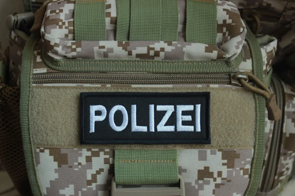 Германия POLIZEI Полицейский отдел патч Винтаж значок нашивка «Шериф»