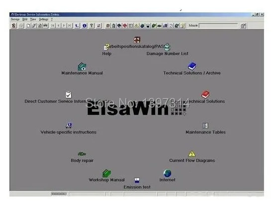 

ElsaWin 4.0 Software with 60G Hard drive for Audi/VW/SKODA/SEAT (Maintenance + Circuit Diagram) repair