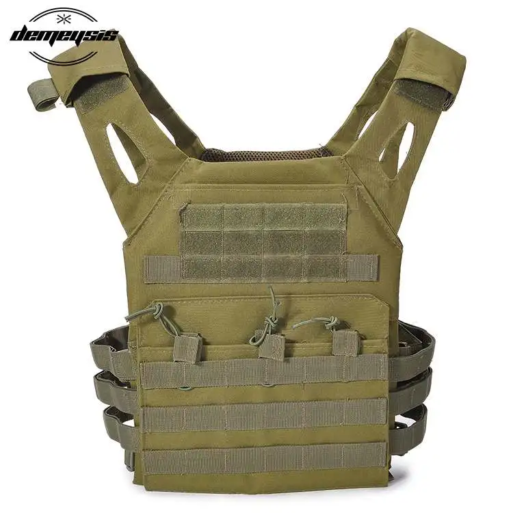 Adjustable J P C Molle Tactical Vest Plate Carrier Military Airsoft Shooting Vests Hunting CS Waistcoat Wargame Paintball Vest - Color: green