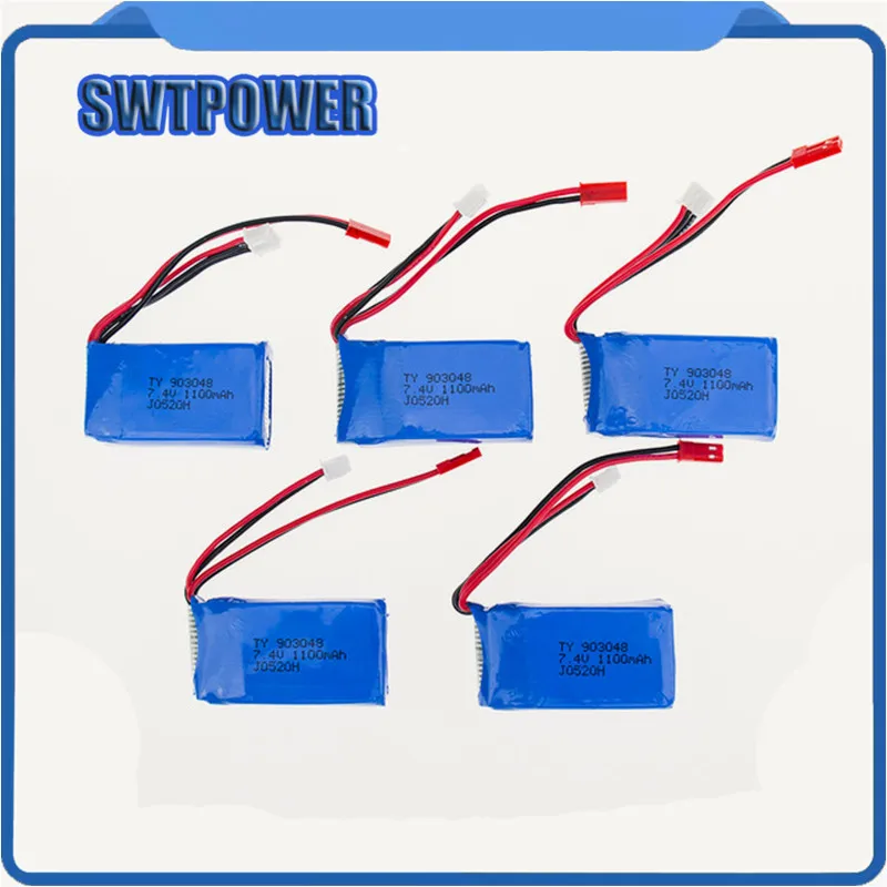 Hot 7.4V 1100mah Wltoys 5/4/3/2/1pcs A949 A959 A969 A979 K929 LiPo Battery JST plug Part for RC Wholesale | Игрушки и хобби