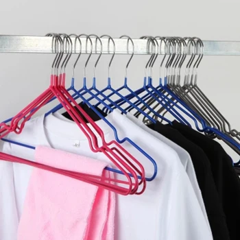 

10pcs Metal Clothes Hook Hangers Kids Coat Laundry Rack No Slip Towel Underwear Wide Clothes Space Hanger Stainless Steel