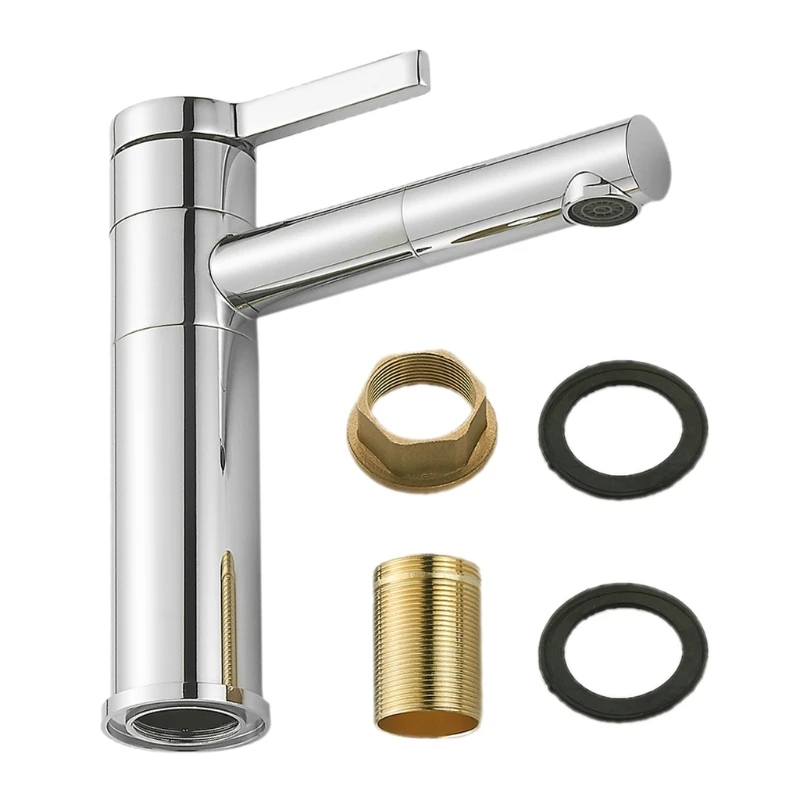 

Short faucet 360 degree rotation Mixer tap Single lever sink faucet Chrome