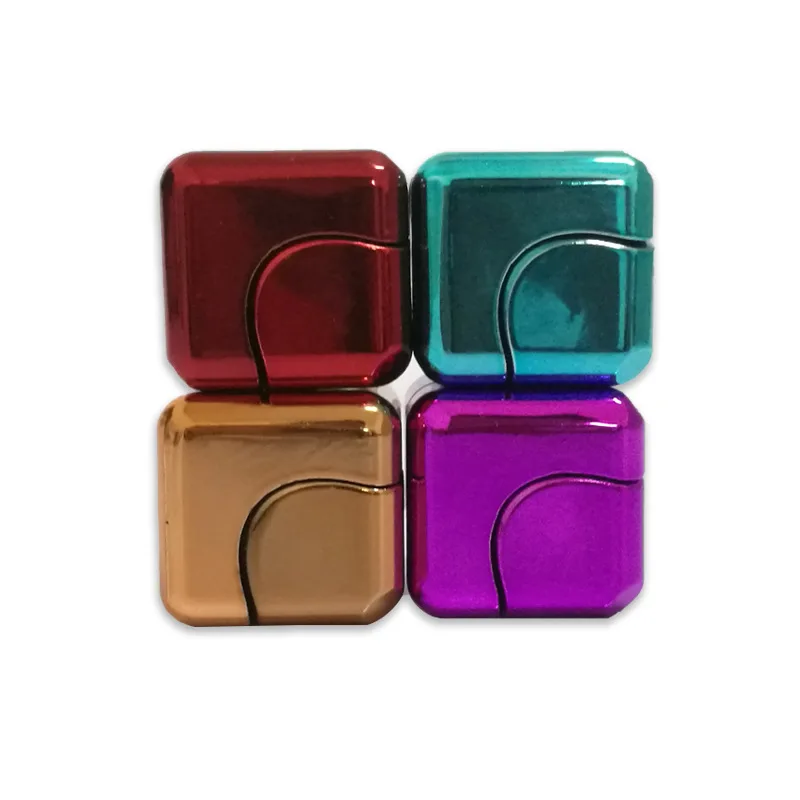 

Multiple Color Metal Hand Fidget Spinner Cube For Anti Stress Finger Toy For Adult