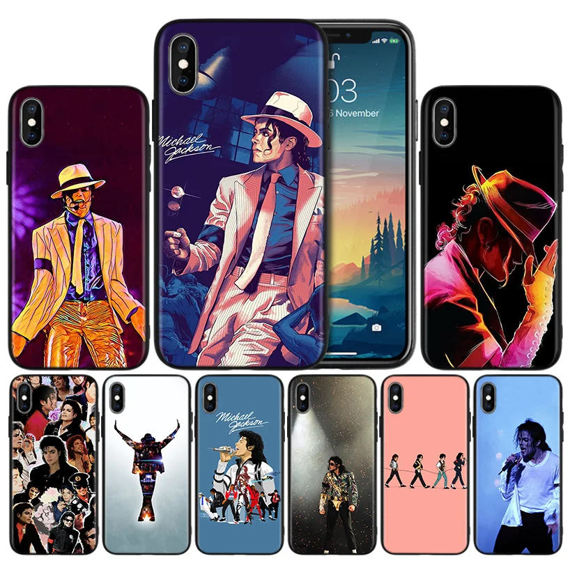 

Michael Jackson Soft Black Silicone Case Cover for iPhone 7 8 XS Max XR X 6 6S 5 5C 5S SE Plus 7Plus 8Plus 6Plus 6sPlus Fundas
