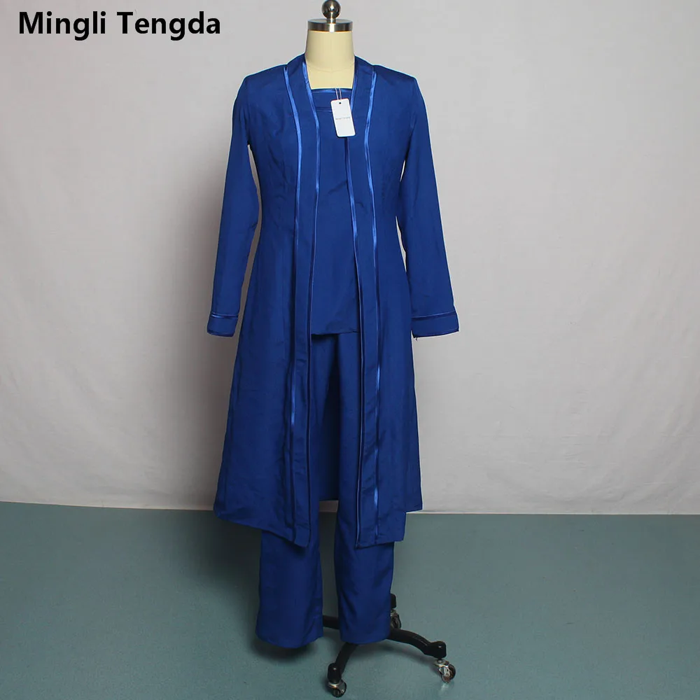 

Custom Made Mother of the Bride Pant Suits With Long Jacket Plus Size /Chiffon Pants Suit Wedding 2017 New Vestido De Madrinha