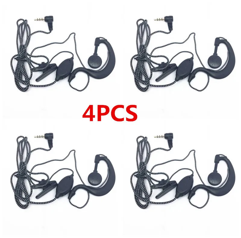 

4PCS Braided Wire Earphone for YAESU VX160 VX168 VX1R VX2 R VX3R VX5R walkie talkie