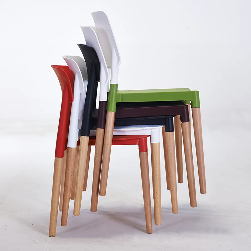 Скандинавское дерево пластиковый стул задняя часть стула, современный и сокращенный модный стул для отдыха, стул кофе