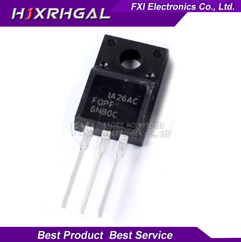 

10PCS FQPF6N80C 6N80C 6N80 TO-220 TO220 MOS FET transistor New original