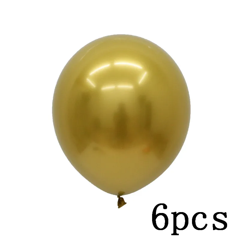 18 дюймовые металлические воздушные шары Bobo, золотые воздушные шары, 12 дюймовые металлические латексные смешанные воздушные шары для дня рождения, вечеринки, Декор, свадебные принадлежности - Цвет: 6pcs 12inch gold