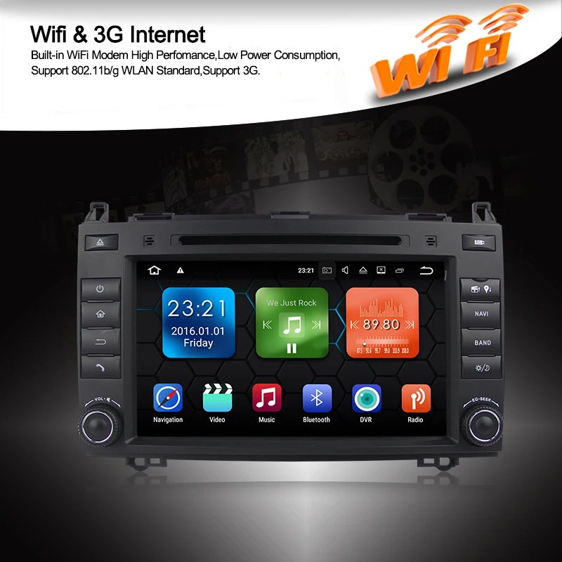 Clearance Car Multimedia Player GPS Android 8.0 7.1 2 Din DVD Automotivo For Mercedes/Benz/Sprinter/B200/B-class/W245/B170/W169 Radio 9