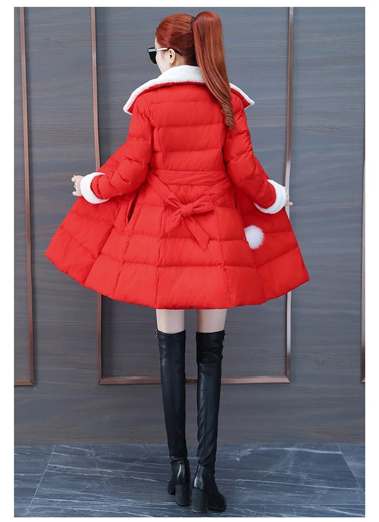 YAGENZ зимняя куртка женская с капюшоном пуховик парка тонкая мода длинные пальто теплая куртка с лацканами 2018 двубортное пальто 203