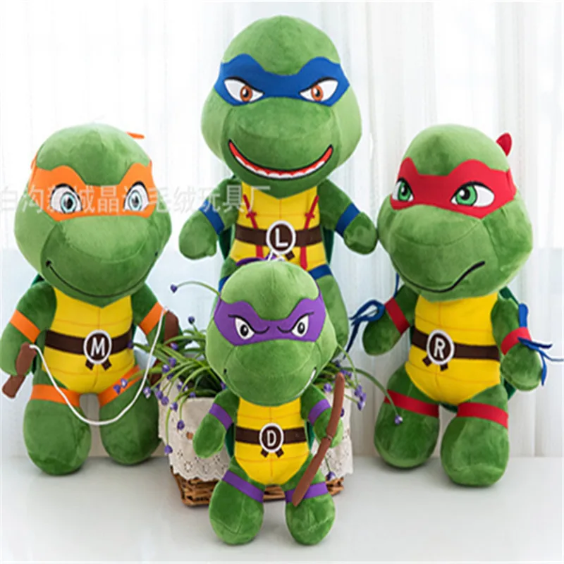 35-55cm Japanese Anime Characters Ninjaed God Turtle Plush Toy Tortoise Stuffed Animal Creative Birthday Gift Children Gifts