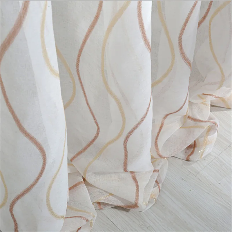 {byetee} Organza Gauze Tulle Kitchen Voile Curtains Doors For Bedroom