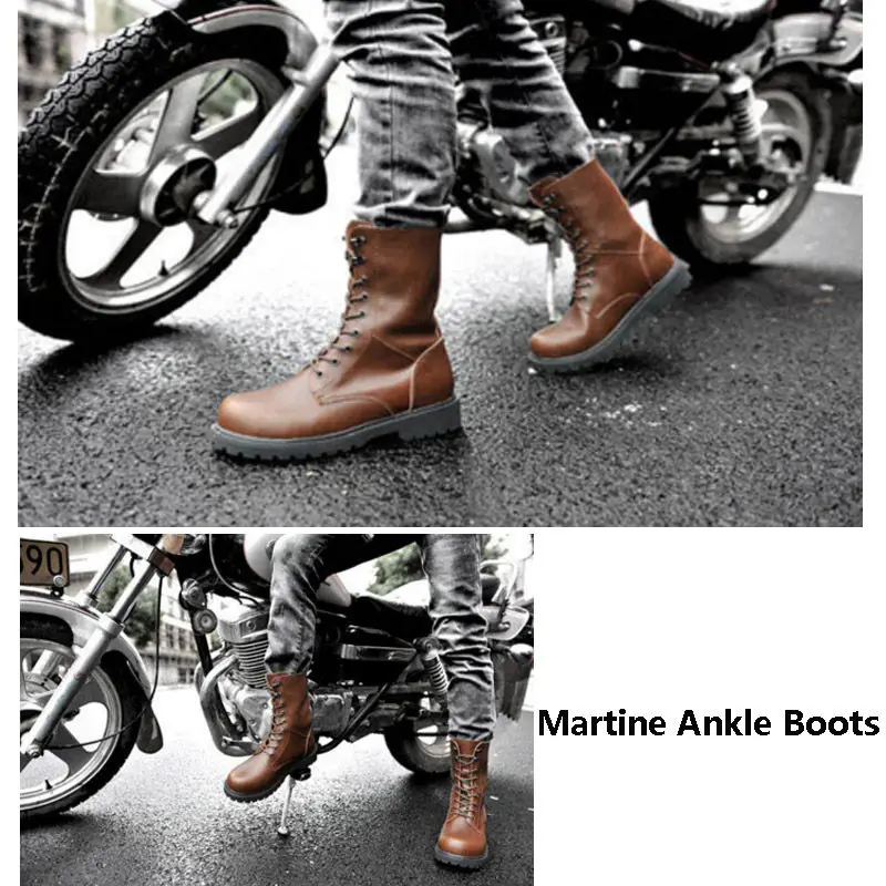 Merkmak/высококачественные осенние мужские ботинки из натуральной кожи; зимние водонепроницаемые ботильоны; уличные рабочие ботинки; мужская обувь