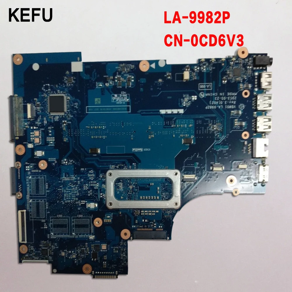 Kefu CN-0CD6V3 CD6V3 для DELL 3537 5537 Материнская плата ноутбука LA-9982P I7-4500U Материнская плата ноутбука тестирование