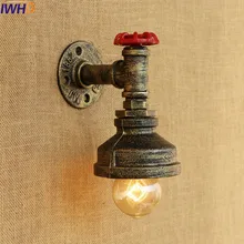 IWHD Loft Style Industrial Wall Light Fixtures Antique Water Pipe Wall Lamp Vintage Sconce Lampara Appliques Pared Murale LED spider shaped water pipe wall light fixtures industrial loft style retro vintage wall lamp sconces luminaire applique murale
