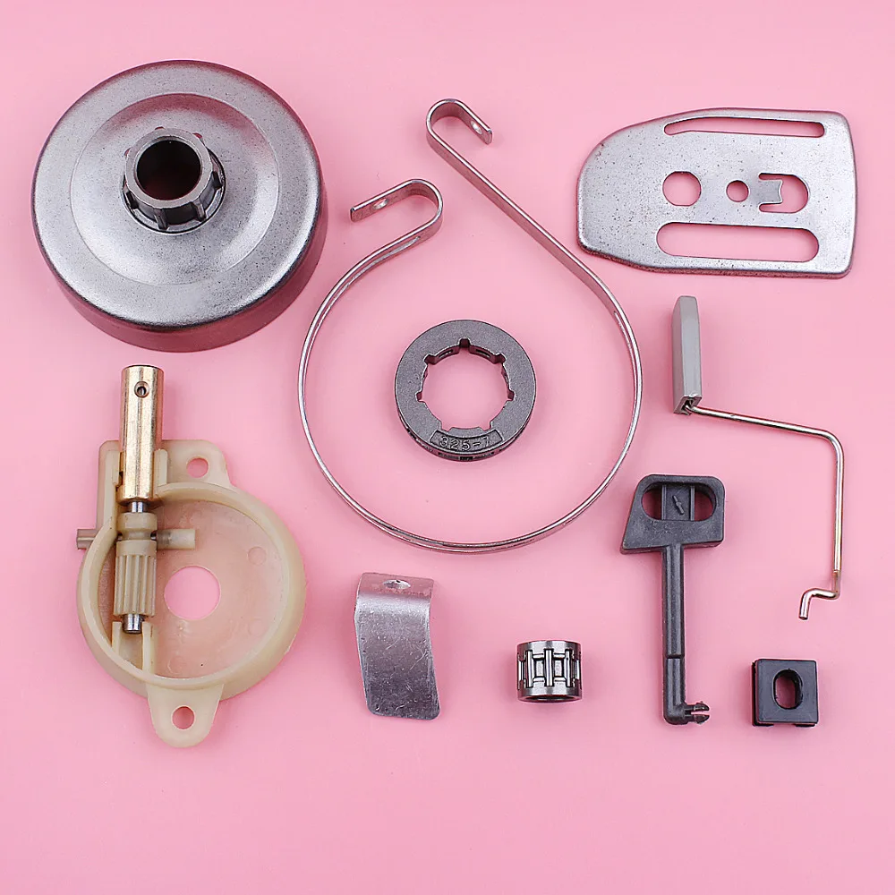 Chain Clutch Sprocket Drum Rim For Husqvarna 136 137 141 142 Throttle Choke Rod Oil Pump Bar Plate Chainsaw Replace Spare Part