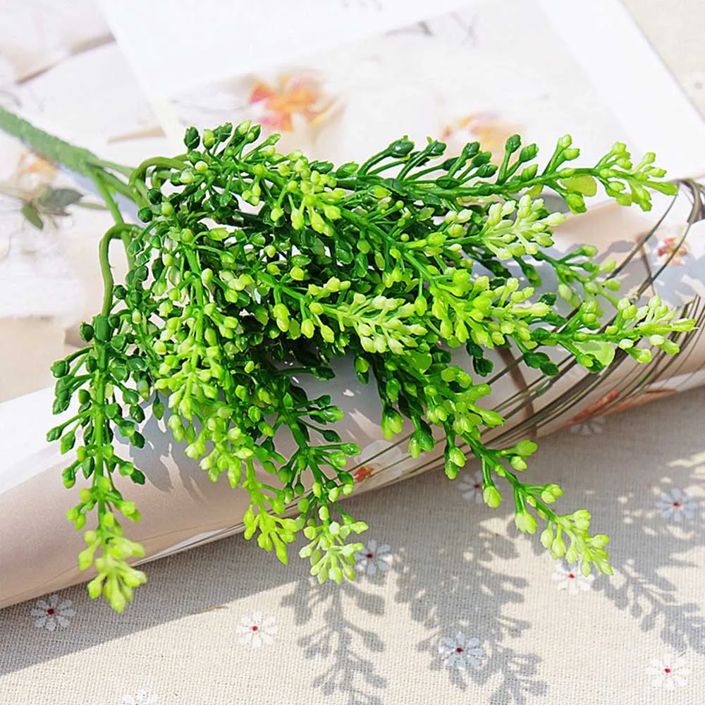15 голов шелк Лаванда Искусственные пластиковые цветы зерно декоративная имитация водной вазы для растений для дома свадьбы decora