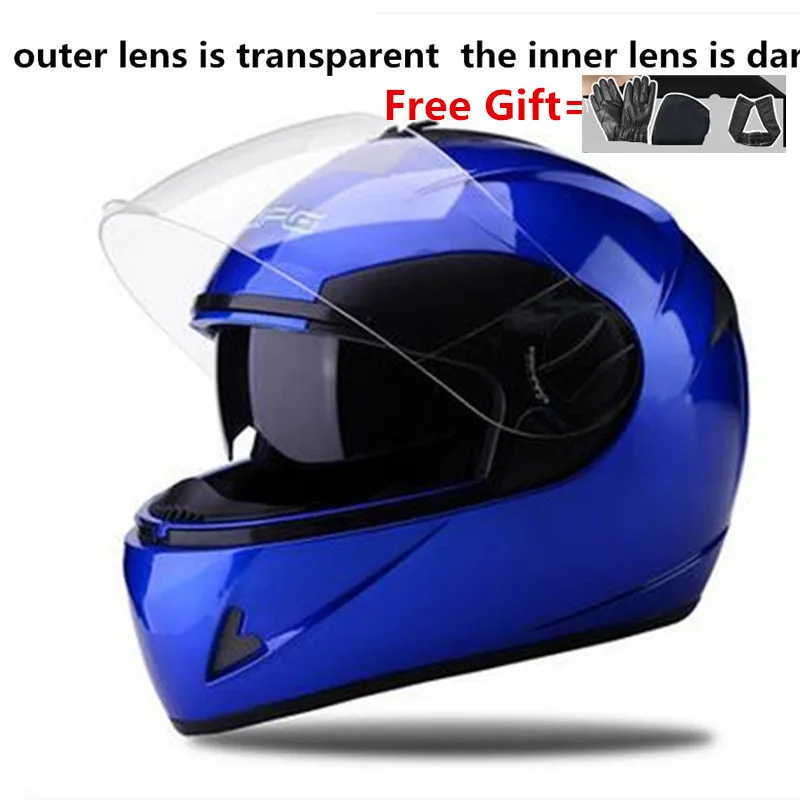 double lens off-road helmets downhill racing mountain full face helmet motorcycle moto cross casco casque capacete