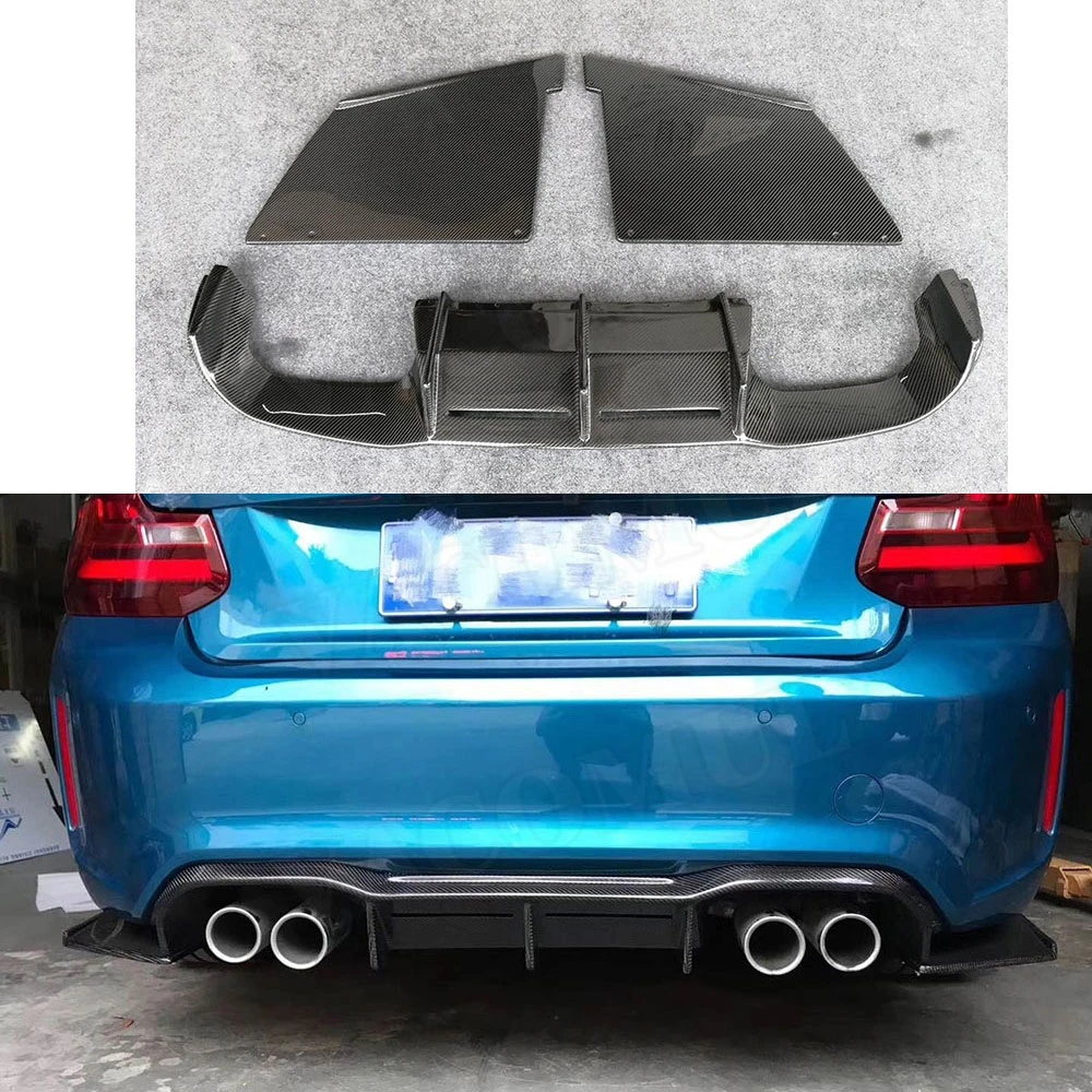 Задний диффузор из углеродного волокна для губ крыла спойлера бампера BMW 2 серии