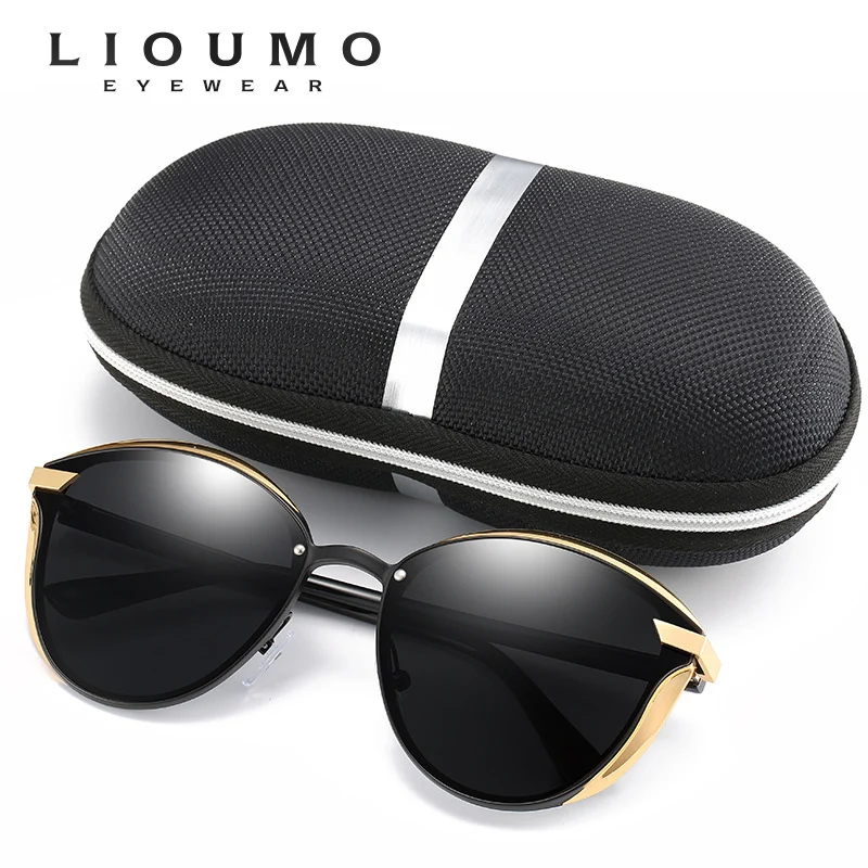 Luxury Brand Sunglasses Women Polarized Classic Design Round Female Sun Glasses Trendy Shades Mirror Lens Pink gafas sol mujer 