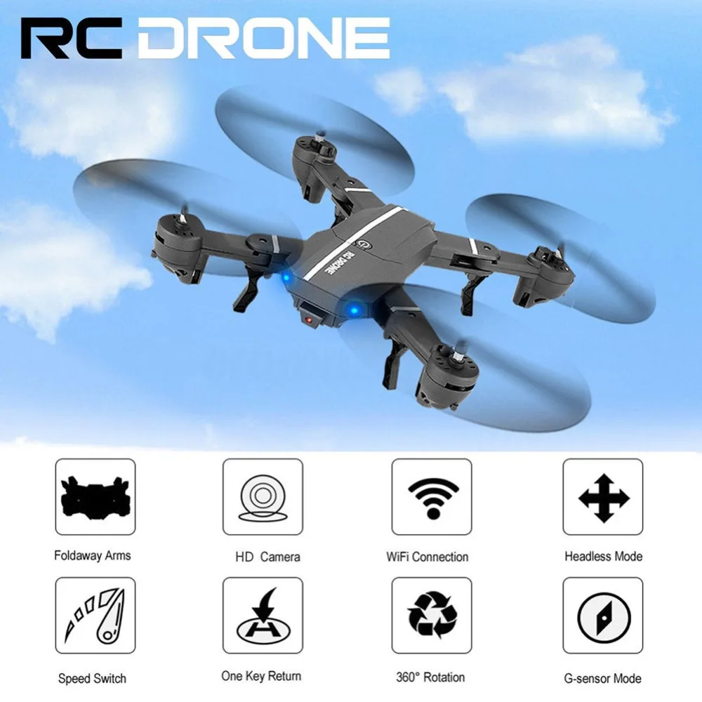 

8807W RC Drone Foldable/helicopter FPV Wifi Quadcopter Headless mode 3D rollover 2.4GHz Remote Control Drone with HD Camera